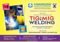 One Day Hands on Training on TIG and MIG Welding 2018